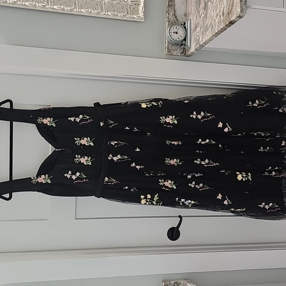 Floral Dress With Embroidery Sleeveless Formal Tulle Gown Size 20W - Picture 9 of 15